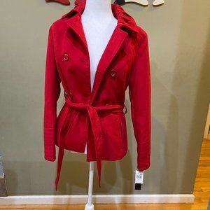 NEW Small - Red Pea coat